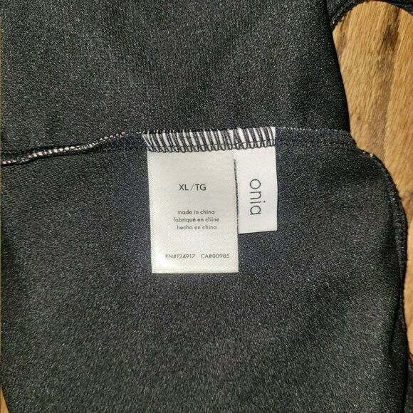 Anthropologie's ONIA Striped One Piece Low Back Rasta Swimsuit Women's Size XL - Picture 4 of 4